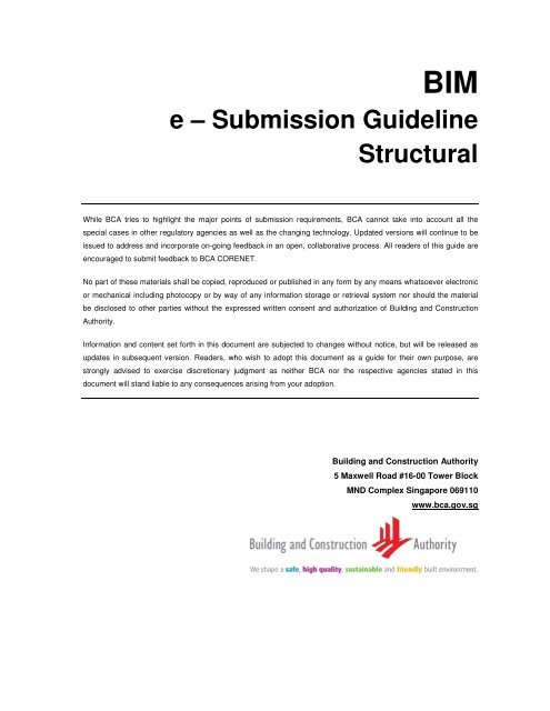 BIM e â Submission Guideline Structural - Corenet