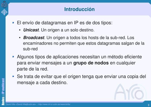 IP multicast - Grupo ARCO