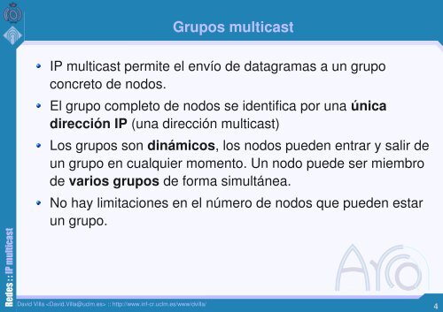 IP multicast - Grupo ARCO