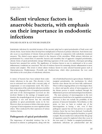 Salient virulence factors in anaerobic bacteria, with emphasis on ...