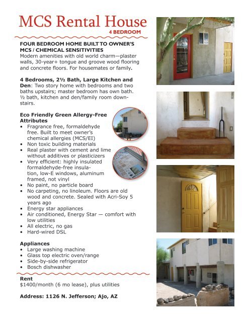 Mcs Rental House Mcs House For Rent Ajo Arizona