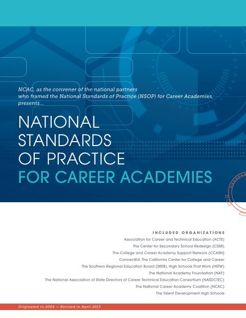 Career Academy National Standards Of Practice - CASN