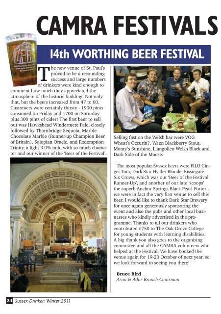 Sussex Drinker, Winter 2011 - Western Sussex CAMRA