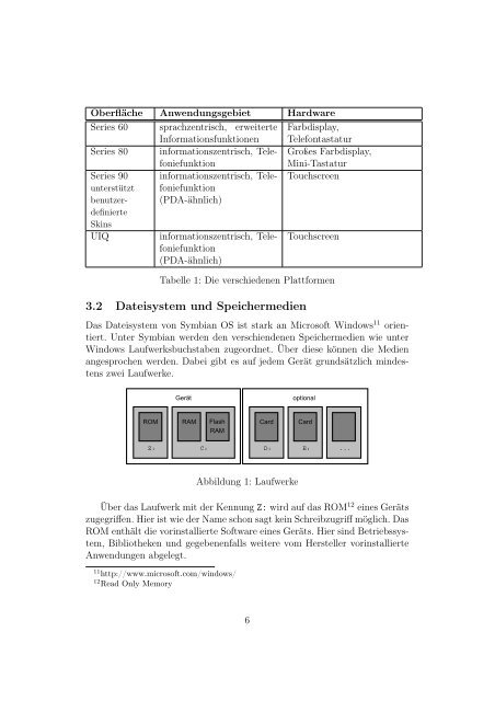 Anwendungsentwicklung fÃƒÂ¼r Symbian OS