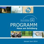 Programm 1. Halbjahr 2014 - Haus am Schüberg