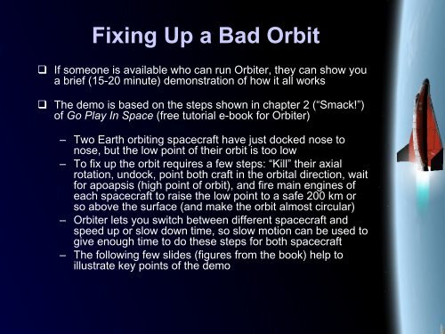 Go Learn In Space (Educational Fun With Orbiter  - Pipex