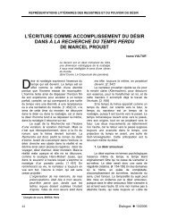 l'Ã©criture comme accomplissement du dÃ©sir dans Ã  la recherche du ...