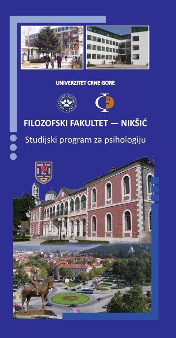 Psihologija - Filozofski fakultet - Univerzitet Crne Gore