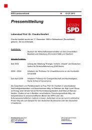 Kemfert, Claudia - Lebenslauf - SPD Hessen