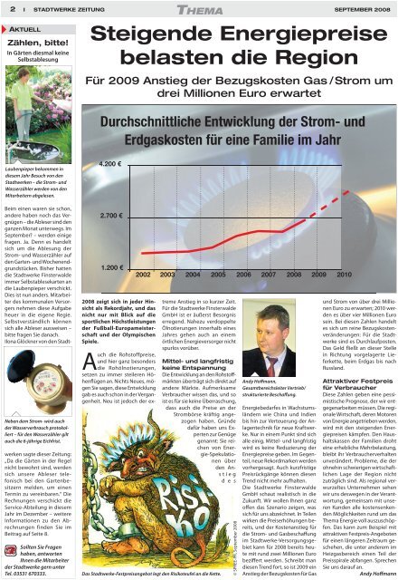 Ausgabe September 2008 (ca. 2,1 MB) - Stadtwerke Finsterwalde