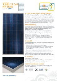 YGE 72 Cell NH SERIE - Yingli Solar