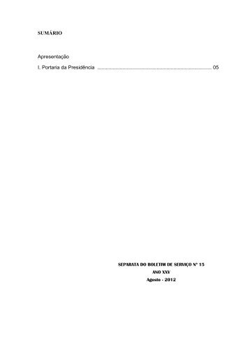 Separata do Boletim Nº 15 Avaliação de Desempenho - Funai