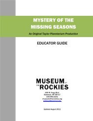 MYSTERY OF THE MISSING SEASONS - Museum of the Rockies
