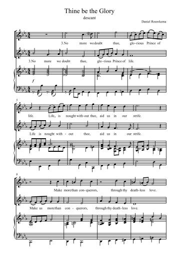 desc.Thine be the glory - Free Sheet Music Downloads