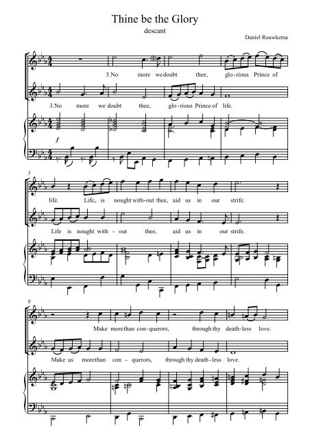 desc.Thine be the glory - Free Sheet Music Downloads