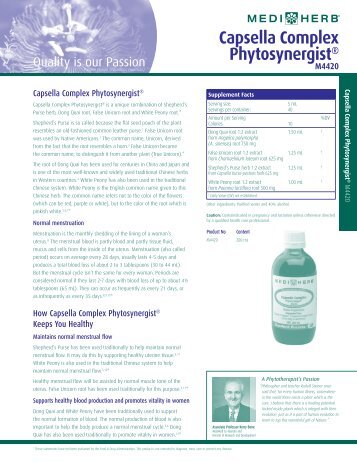 Capsella Complex PhytosynergistÂ® - Standard Process