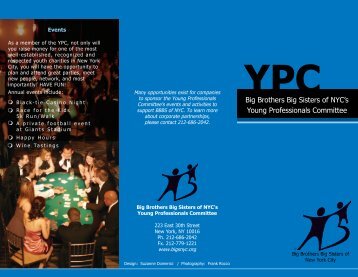 YPC Brochure-Sept 1 - Big Brothers Big Sisters of New York City