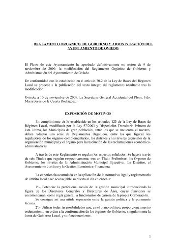 reglamento - Ayuntamiento de Oviedo