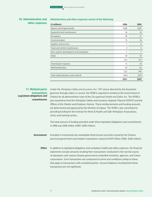 Annual Report 2006 - wsib