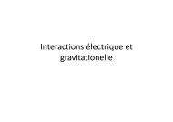 Interactions Ã©lectrique et gravitationnelle