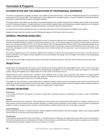 Chapter 7: Curriculum - Undergrad.engineering.utoronto.ca