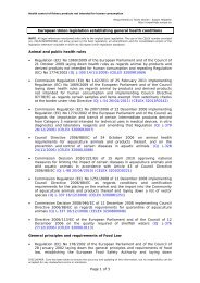 EU legislation establishing general health ... - Export Helpdesk
