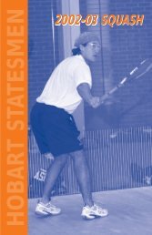 Hobart Squash Brochure - Hobart and William Smith Colleges