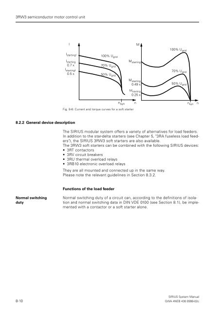 8 3RW3 semiconductor motor control unit (soft starter) - Siemens ...