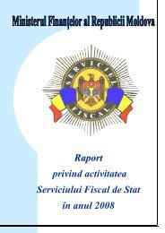 Raport privind activitatea Serviciului Fiscal de Stat Ã®n anul 2008