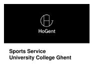 Sports Service University College Ghent