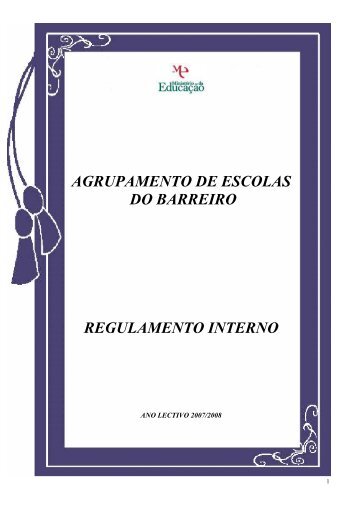 agrupamento de escolas do barreiro regulamento interno