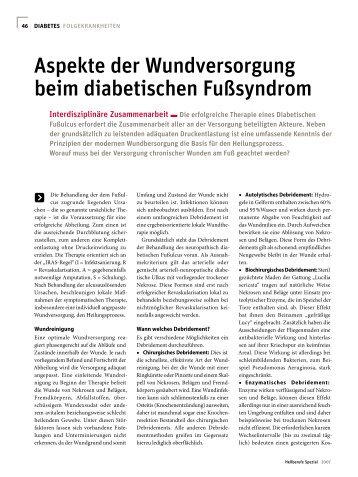 Aspekte der Wundversorgung beim diabetischen ... - Werner Sellmer