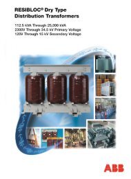 RESIBLOC Dry Type Distribution Transformers I - LGE Electrical ...