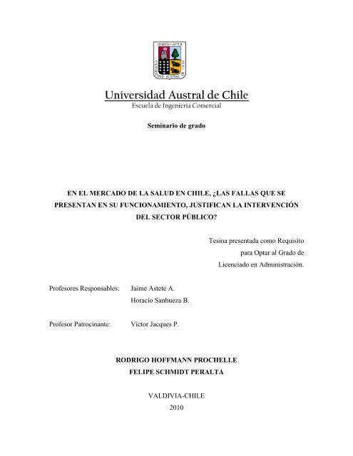Universidad Austral de Chile - CyberTesis UACh - Universidad ...