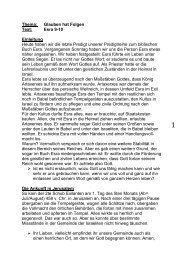 Thema: Glauben hat Folgen Text: Esra 9-10 ... - FeG Dresden