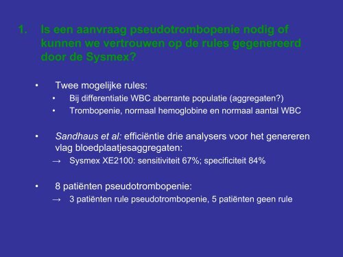 Automatische telling van bloedplaatjes - UZ Leuven