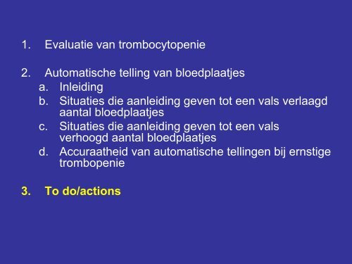 Automatische telling van bloedplaatjes - UZ Leuven