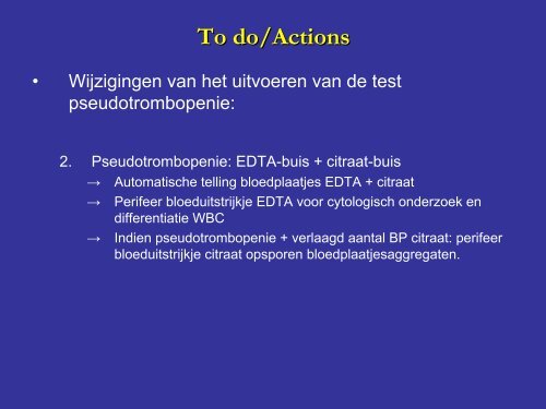 Automatische telling van bloedplaatjes - UZ Leuven