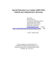 Special Education Law Update (2009-2010 ... - Direction Service
