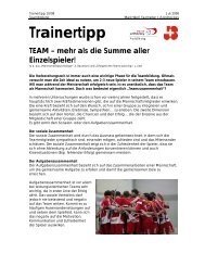 Trainertipp 10: Teambildung - Jugend+Sport