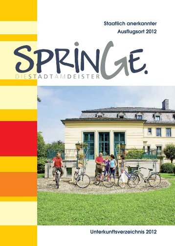 Unterkunftsverzeichnis 2012 - Stadtmarketing Springe