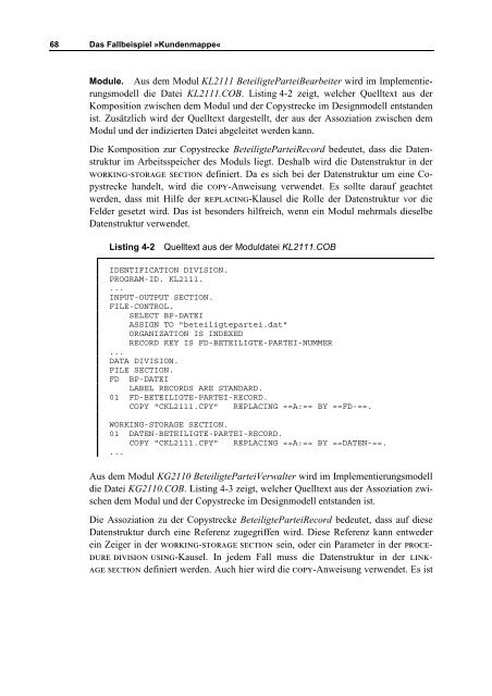 Modellbasierte Entwicklung einer COBOL-Anwendung