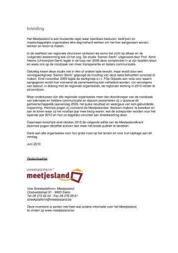 jaarverslag 2009 - acties 2010 - Meetjesland.be