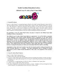 Claim Form - SC Education Lottery
