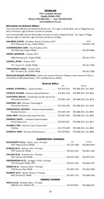 Alameda County School Directory Alameda County School Directory