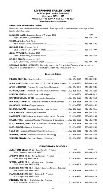 Alameda County School Directory Alameda County School Directory