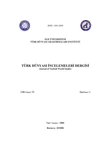 tÃ¼rk dÃ¼nyasÄ± incelemeleri dergisi - 404 - Sayfa bulunamadÄ±! - Ege ...