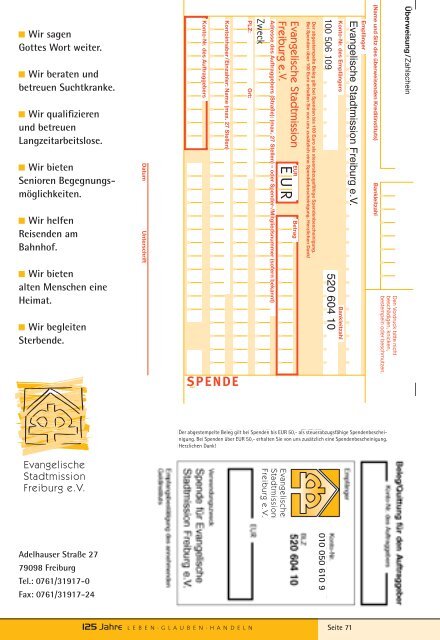 Festschrift 125 Jahre Stadtmission - Evangelische Stadtmission ...