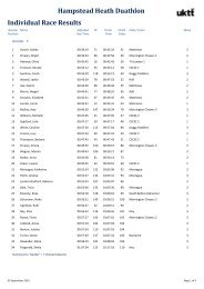 Individual Race Results Hampstead Heath Duathlon - Parkrun