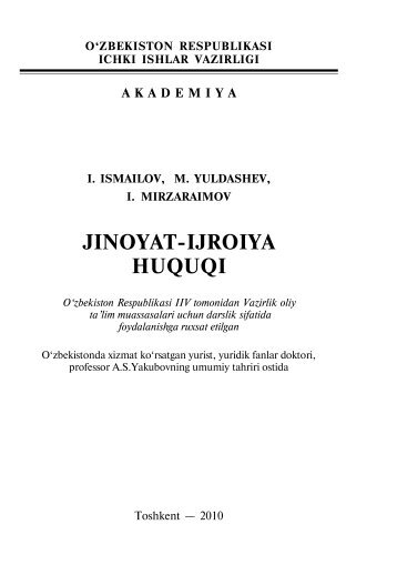 JINOYAT-IJROIYA HUQUQI